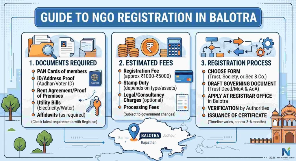 NGO Registration in Balotra - Documents, Fees And Registration Process