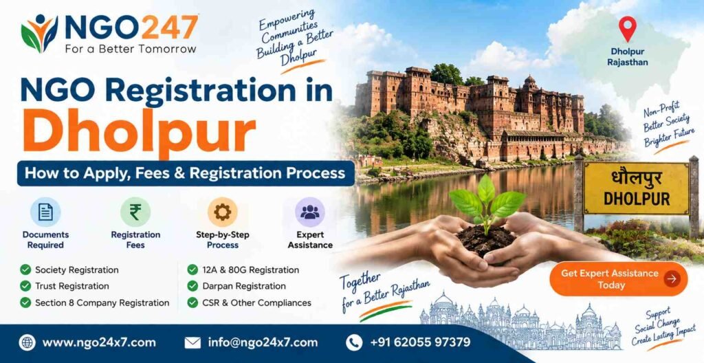 NGO Registration in Dholpur: How to Apply, Fees & Registration Process