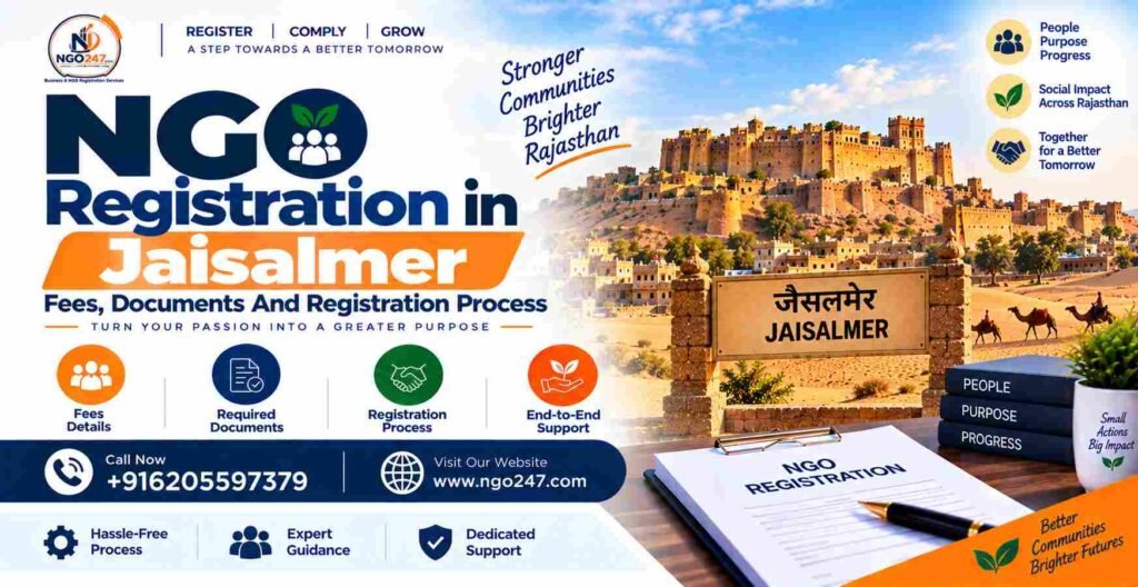 NGO Registration in Jaisalmer - Fees, Documents And Registration Process