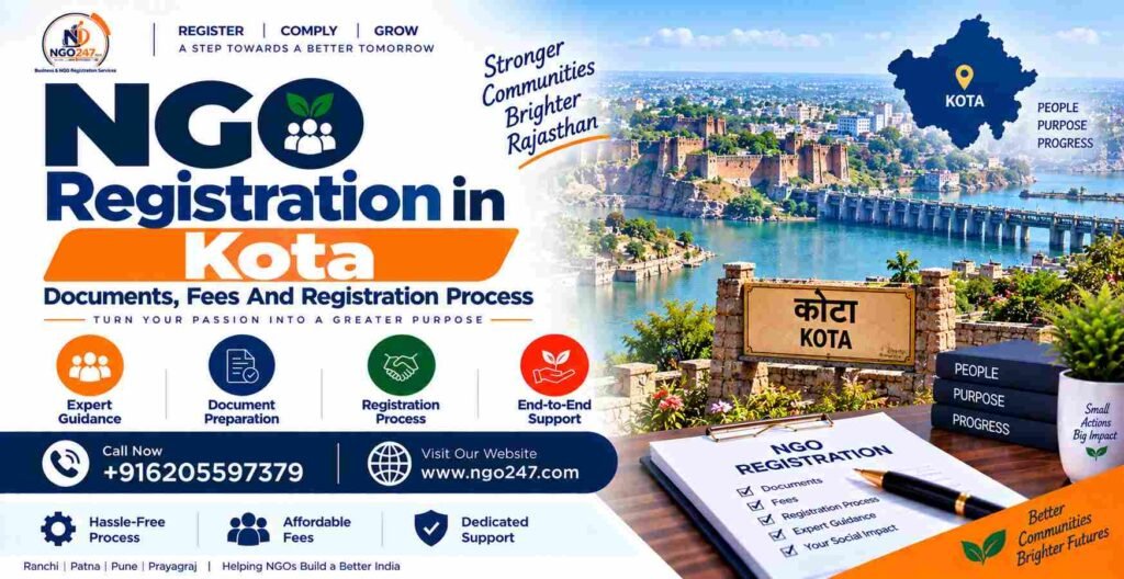 NGO Registration in Kota - Documents, Fees And Registration Process